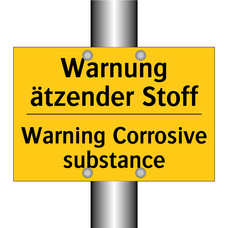 Warnung ätzender Stoff - Warning Corrosive substance