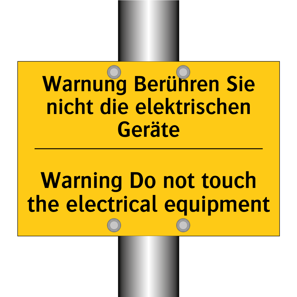 Warnung Berühren Sie nicht die /.../ - Warning Do not touch the electrical /.../