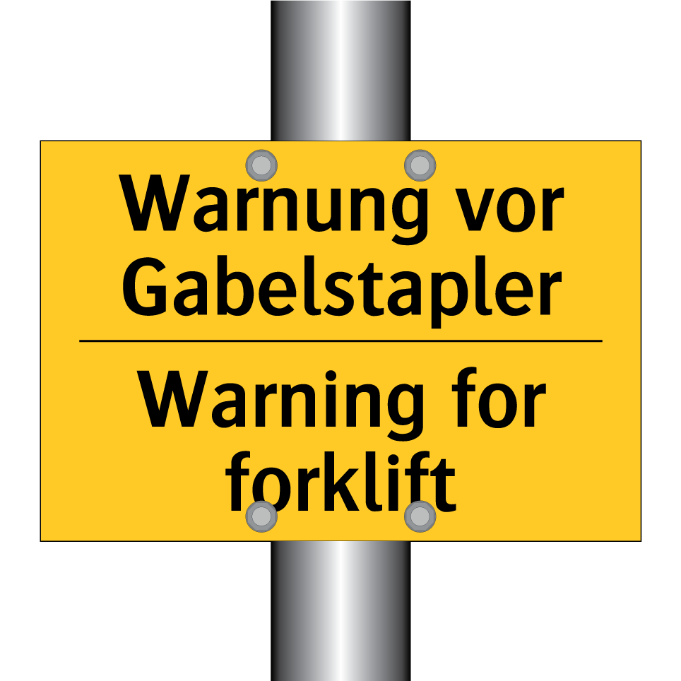 Warnung vor Gabelstapler - Warning for forklift