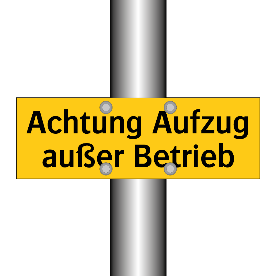 Achtung Aufzug außer Betrieb