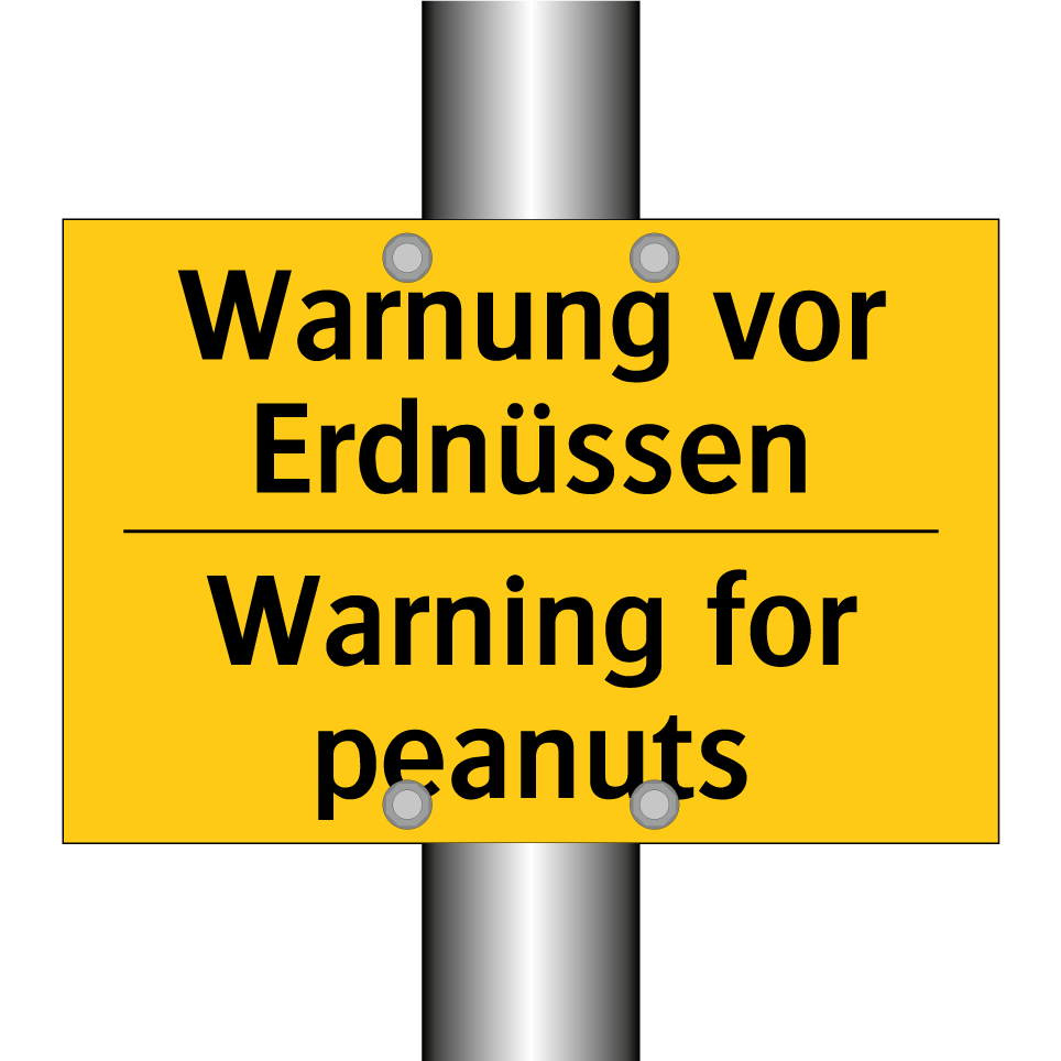 Warnung vor Erdnüssen - Warning for peanuts