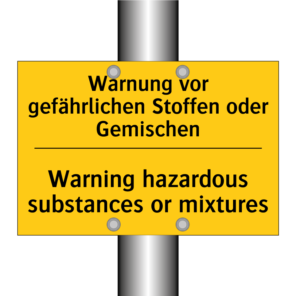 Warnung vor gefährlichen Stoffen /.../ - Warning hazardous substances or /.../