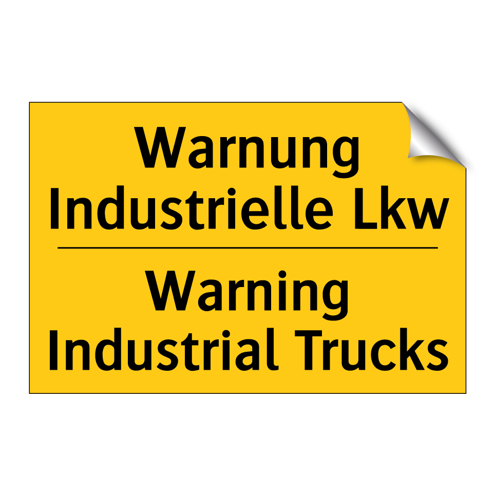 Warnung Industrielle Lkw - Warning Industrial Trucks