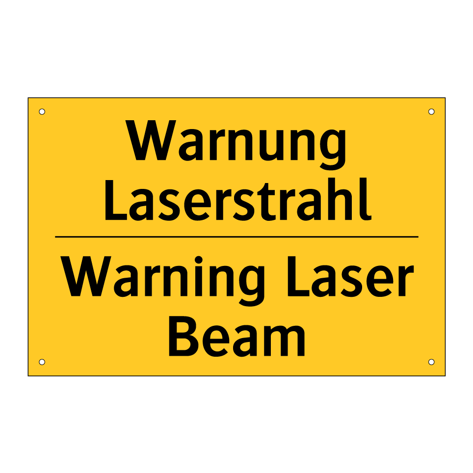 Warnung Laserstrahl - Warning Laser Beam