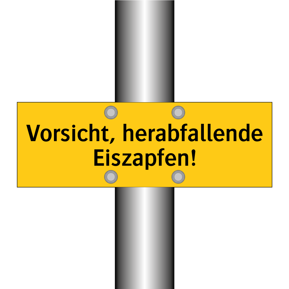 Vorsicht, herabfallende Eiszapfen!
