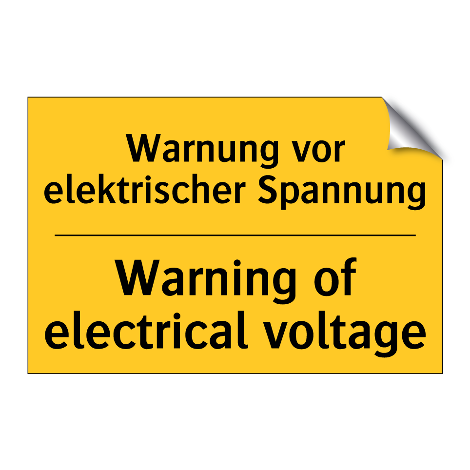 Warnung vor elektrischer Spannung/.../ - Warning of electrical voltage