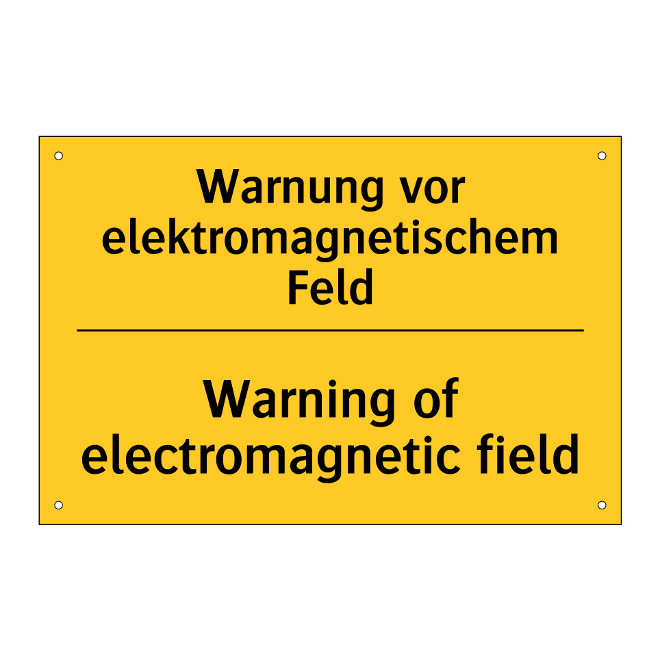 Warnung vor elektromagnetischem /.../ - Warning of electromagnetic field/.../
