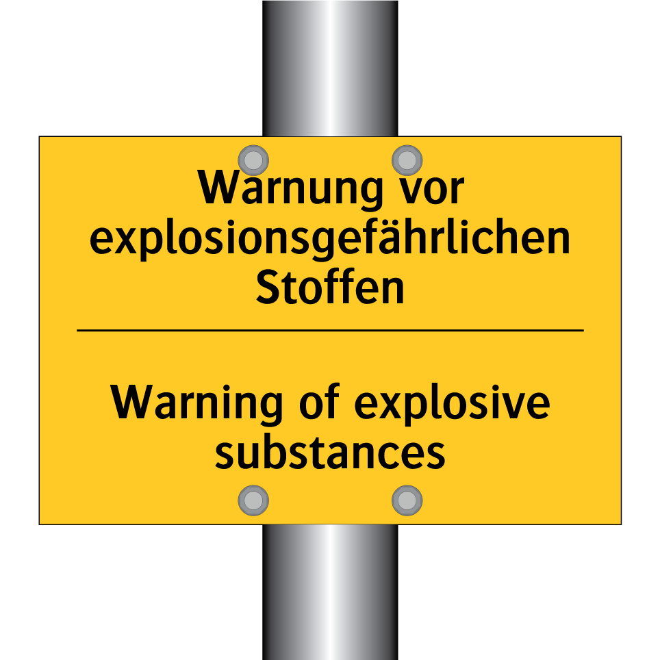 Warnung vor explosionsgefährlichen /.../ - Warning of explosive substances/.../