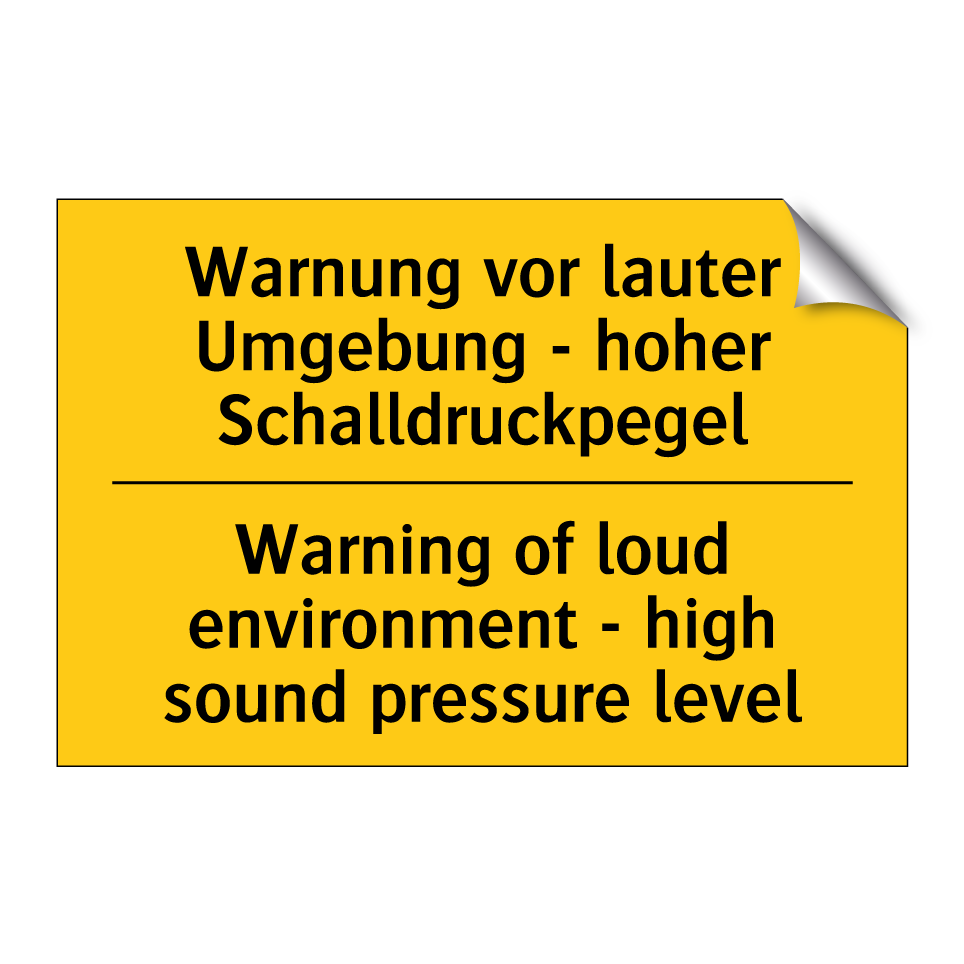 Warnung vor lauter Umgebung - /.../ - Warning of loud environment - /.../