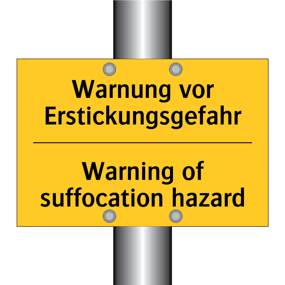 Warnung vor Erstickungsgefahr - Warning of suffocation hazard