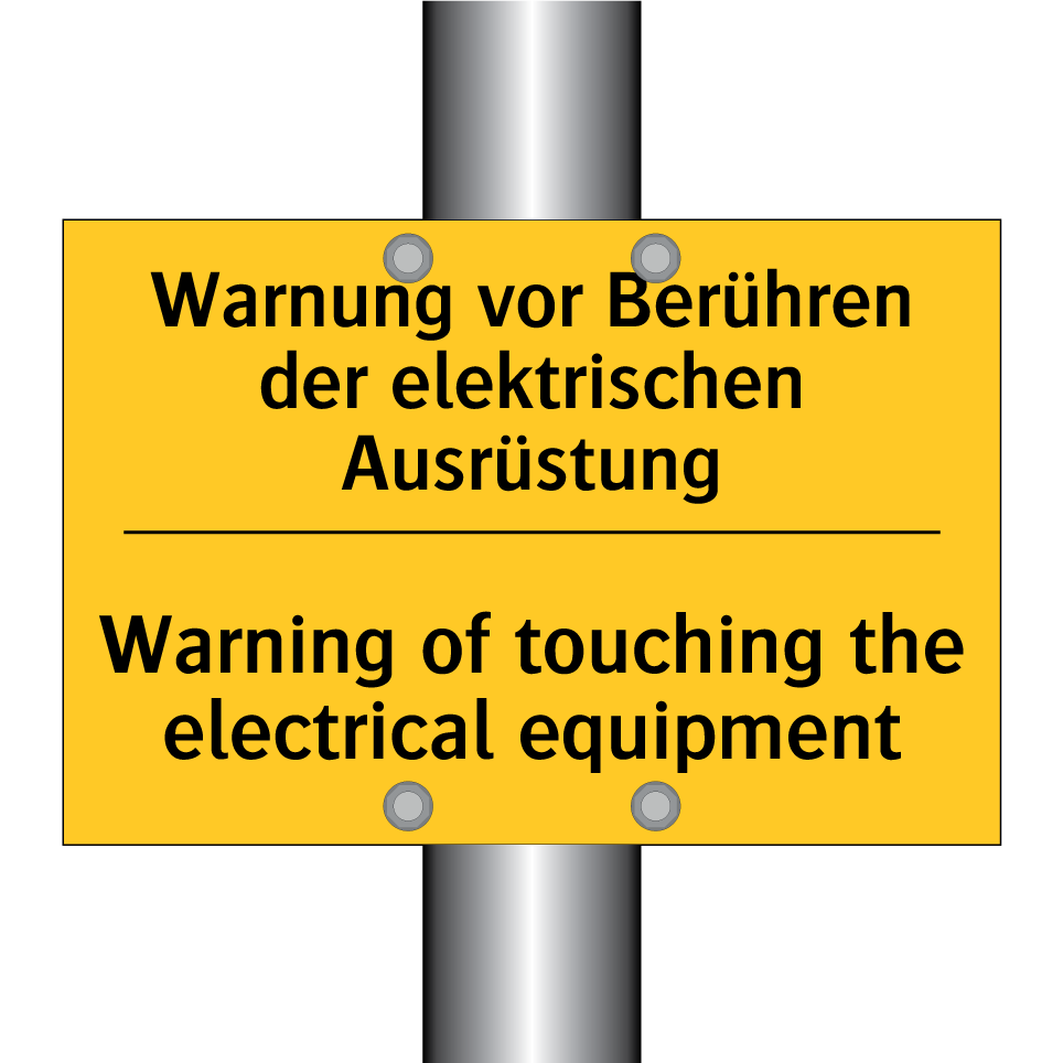 Warnung vor Berühren der elektrischen /.../ - Warning of touching the electrical /.../