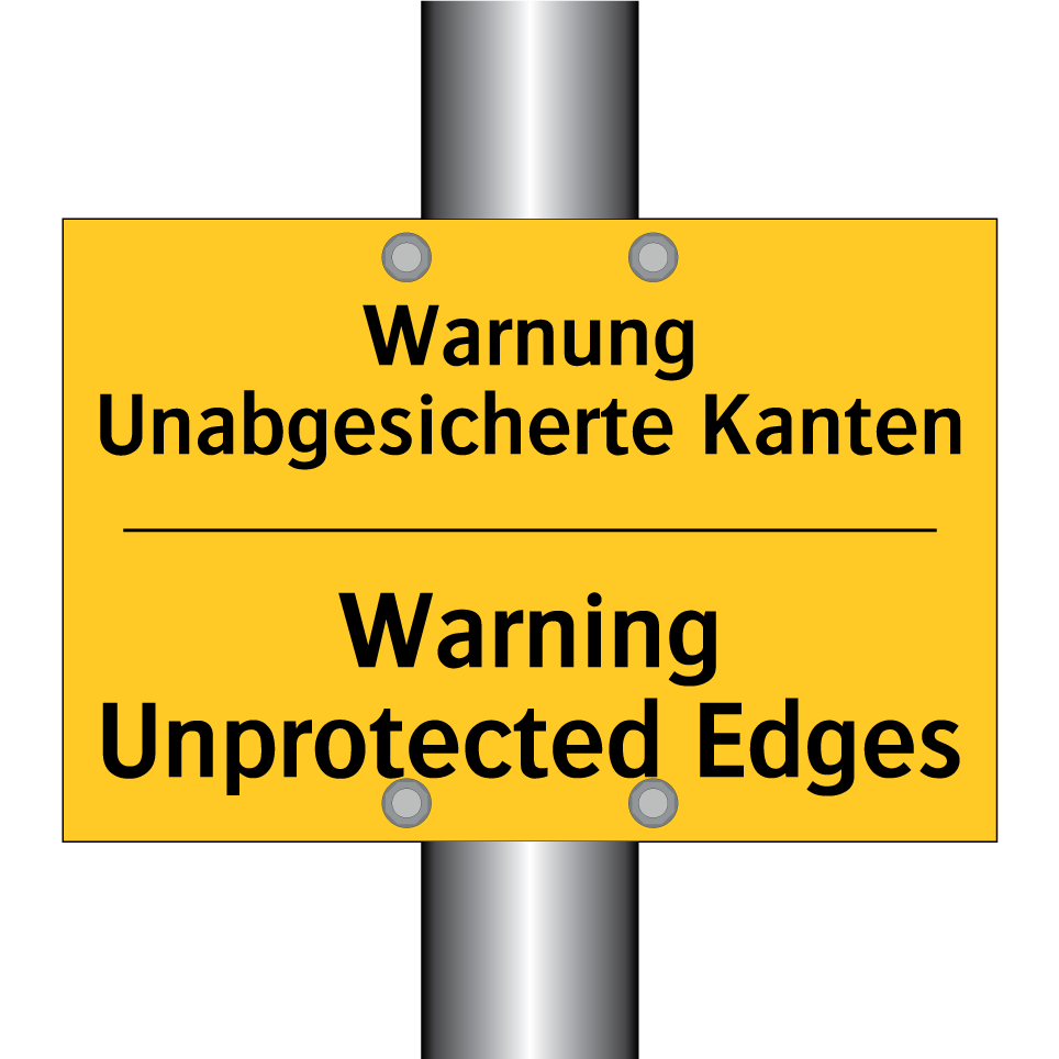 Warnung Unabgesicherte Kanten - Warning Unprotected Edges