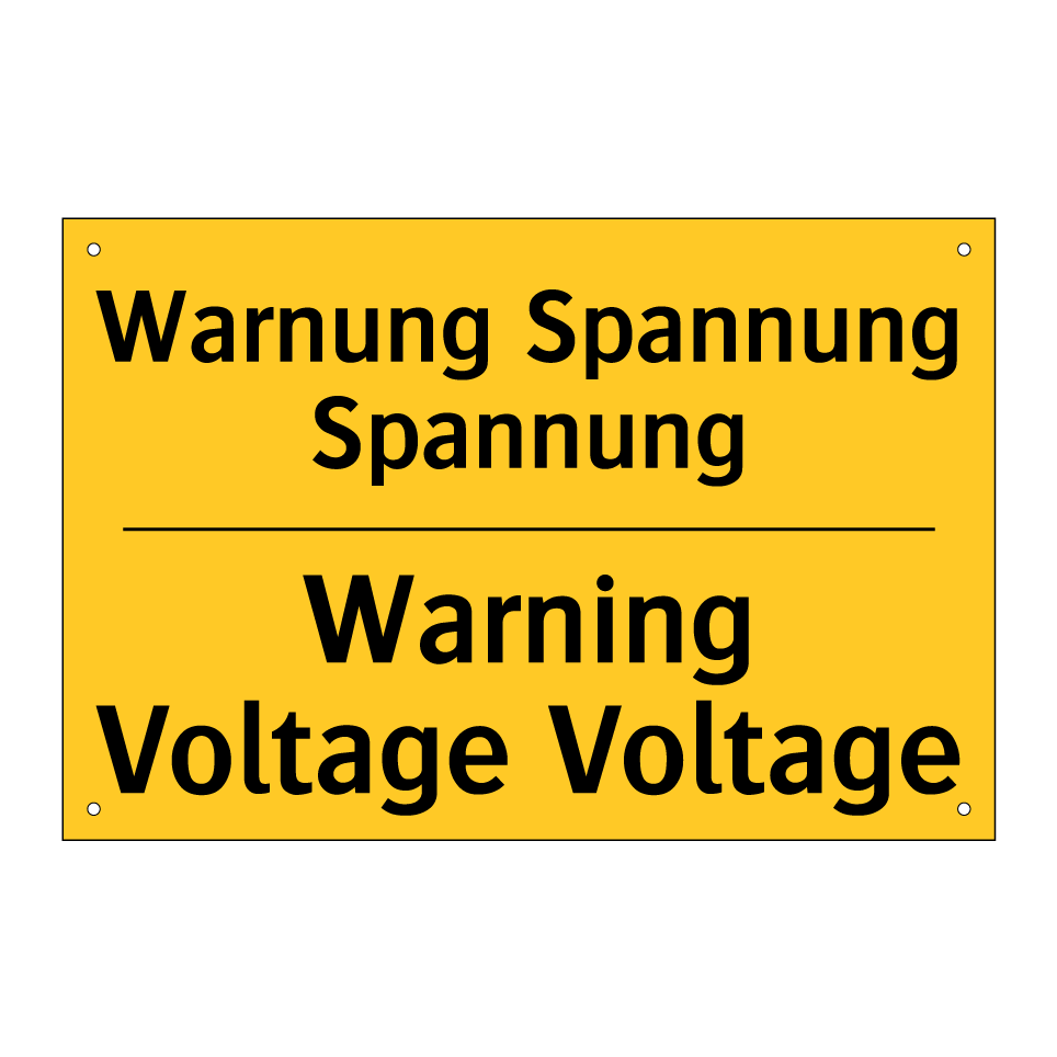 Warnung Spannung Spannung - Warning Voltage Voltage