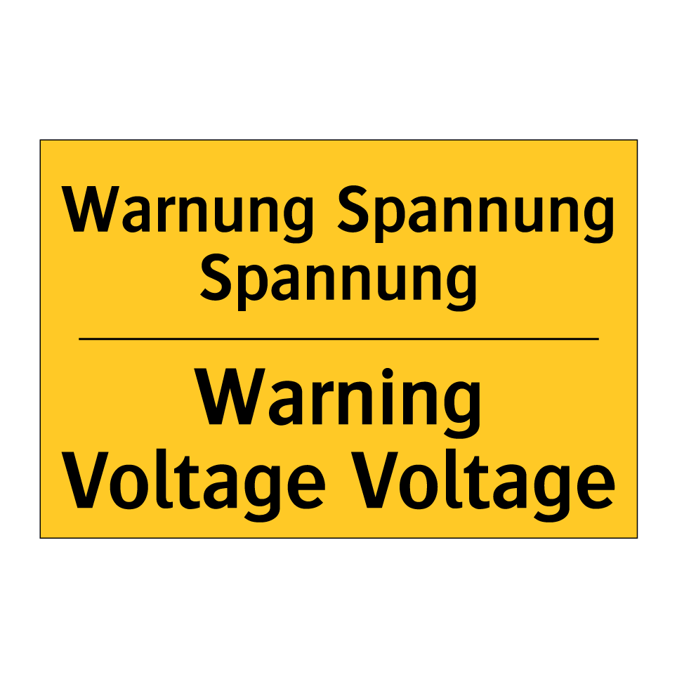 Warnung Spannung Spannung - Warning Voltage Voltage