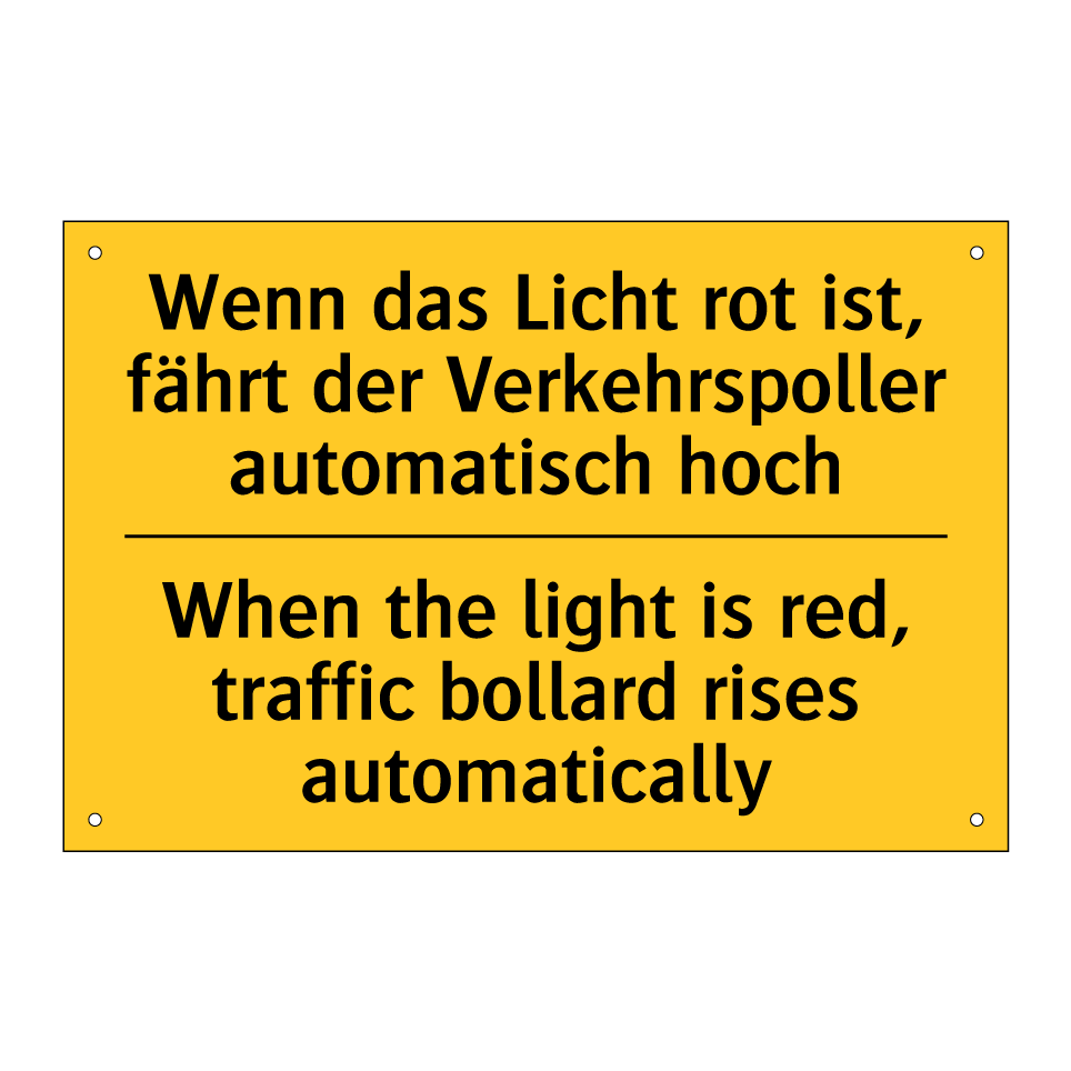 Wenn das Licht rot ist, fährt /.../ - When the light is red, traffic /.../