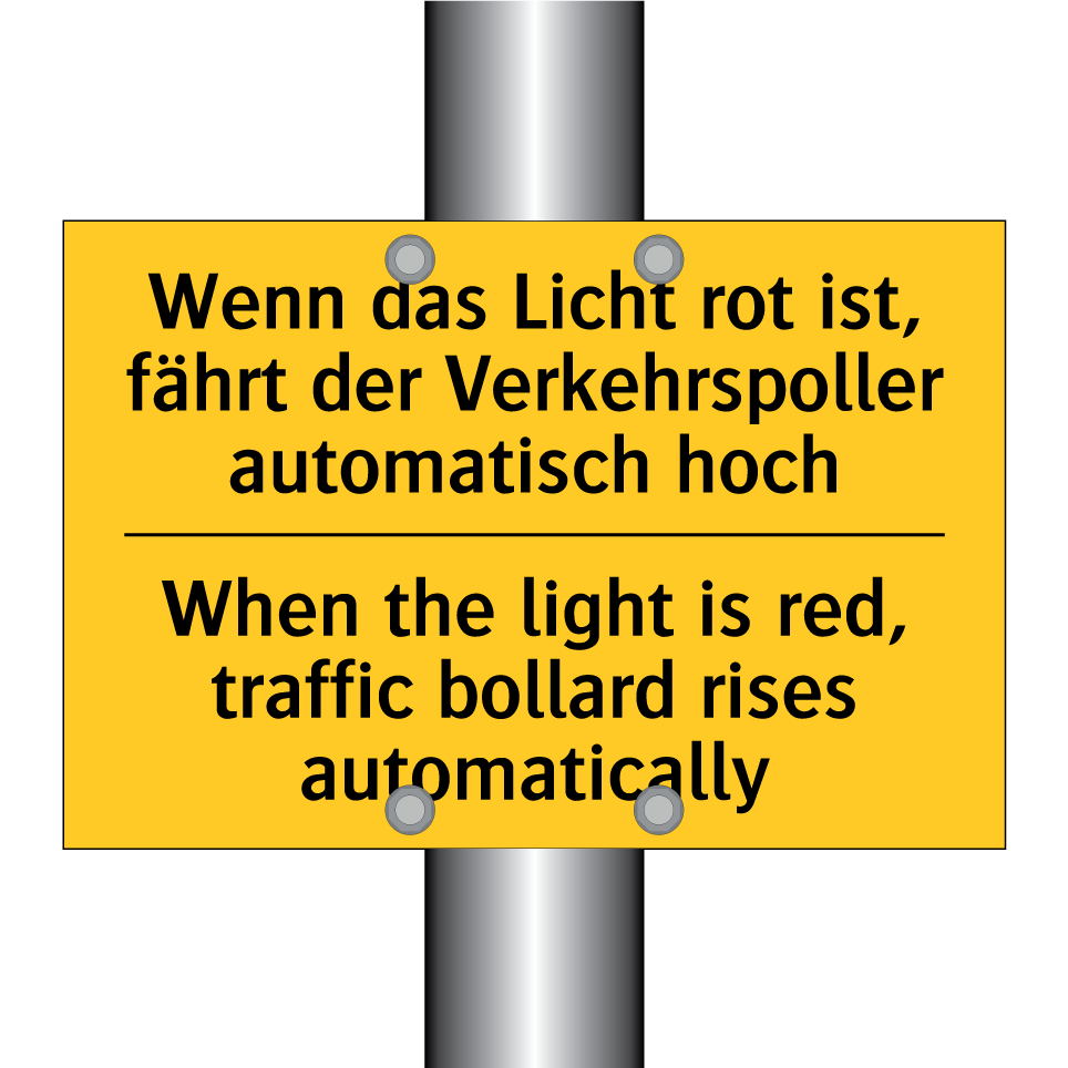 Wenn das Licht rot ist, fährt /.../ - When the light is red, traffic /.../