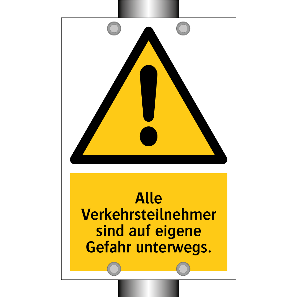 Alle Verkehrsteilnehmer sind auf eigene Gefahr unterwegs.