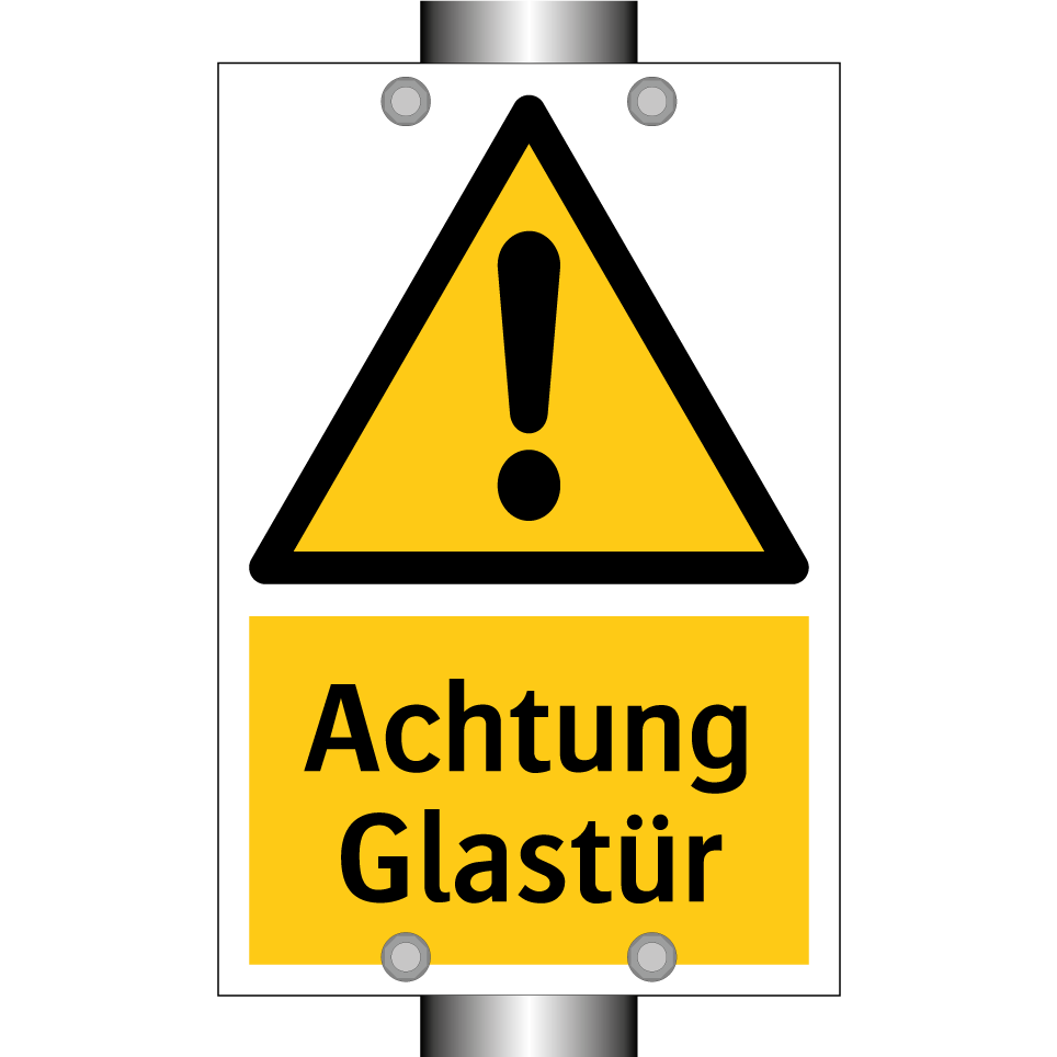 Achtung Glastür