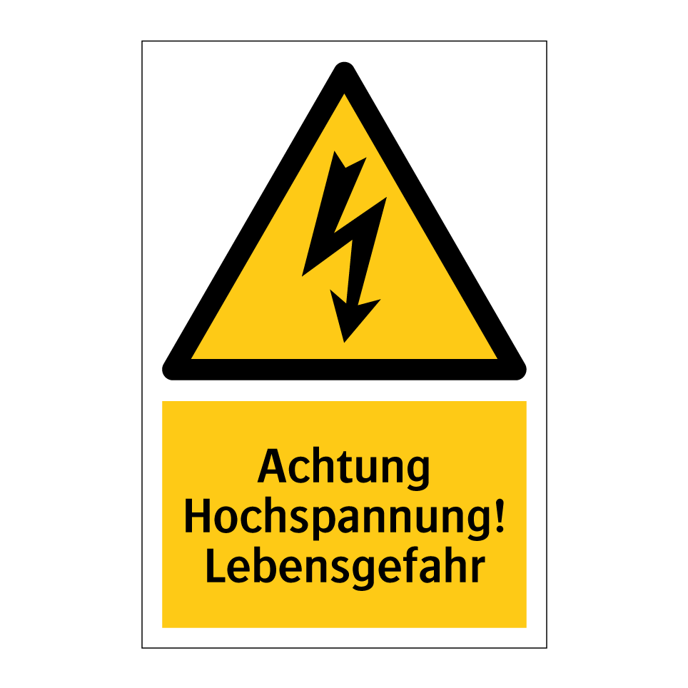 Achtung Hochspannung! Lebensgefahr