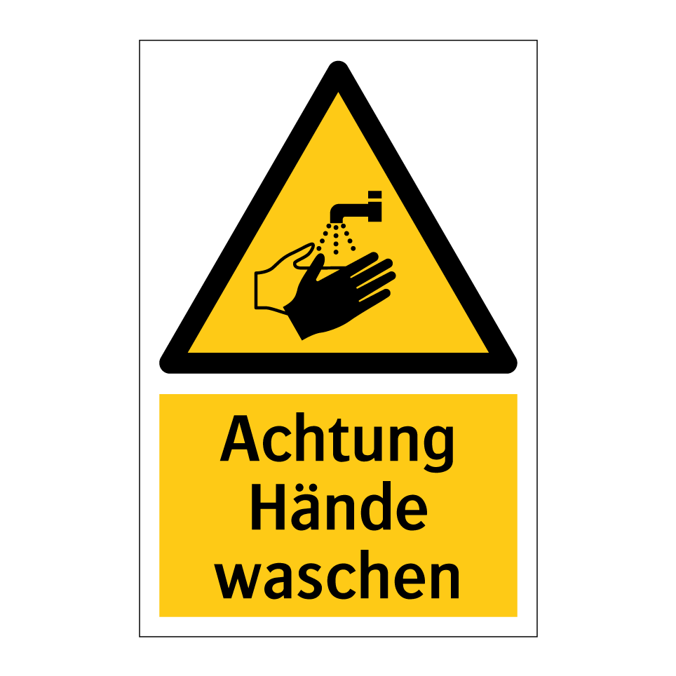 Achtung Hände waschen
