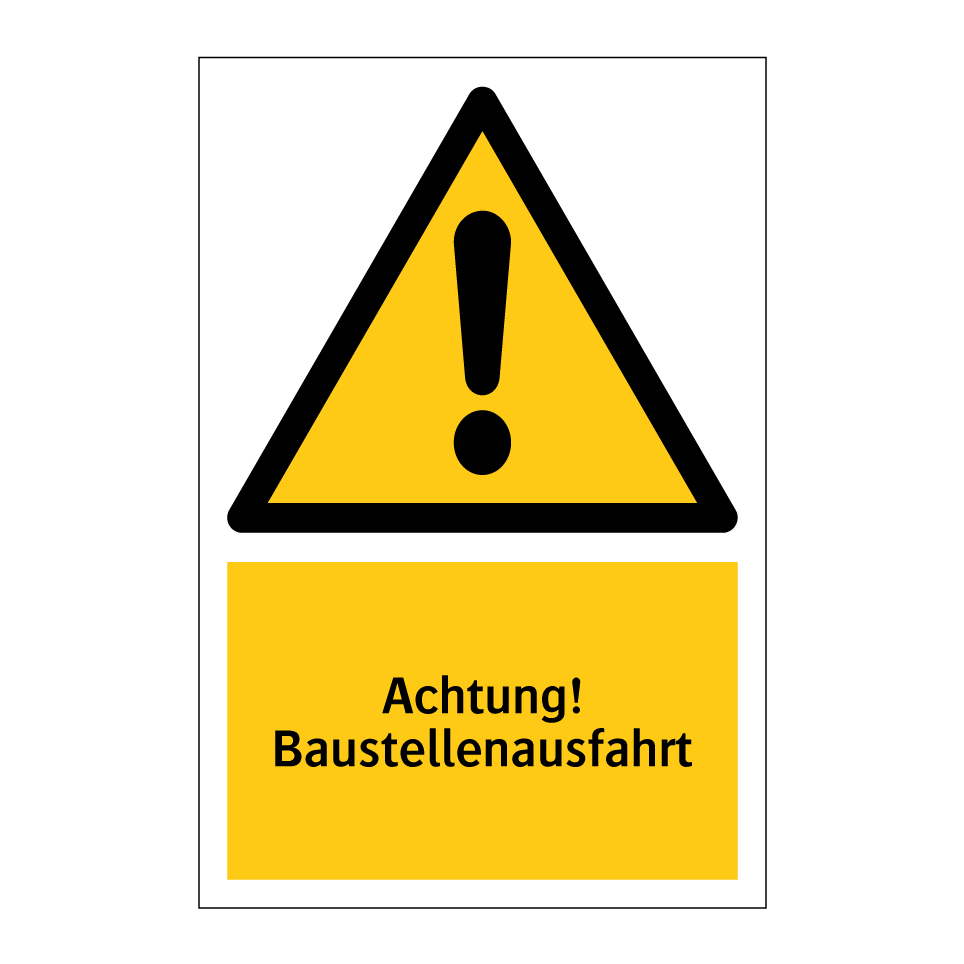 Achtung! Baustellenausfahrt