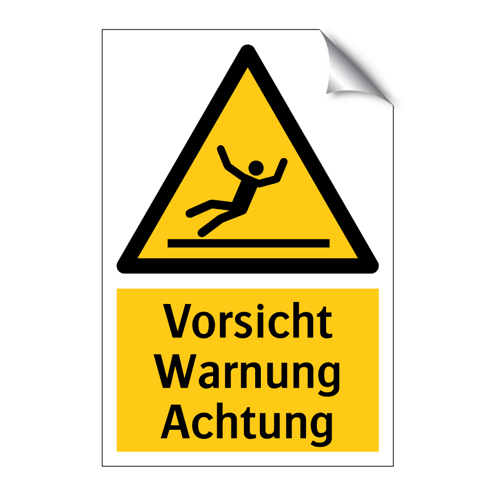 Vorsicht Warnung Achtung