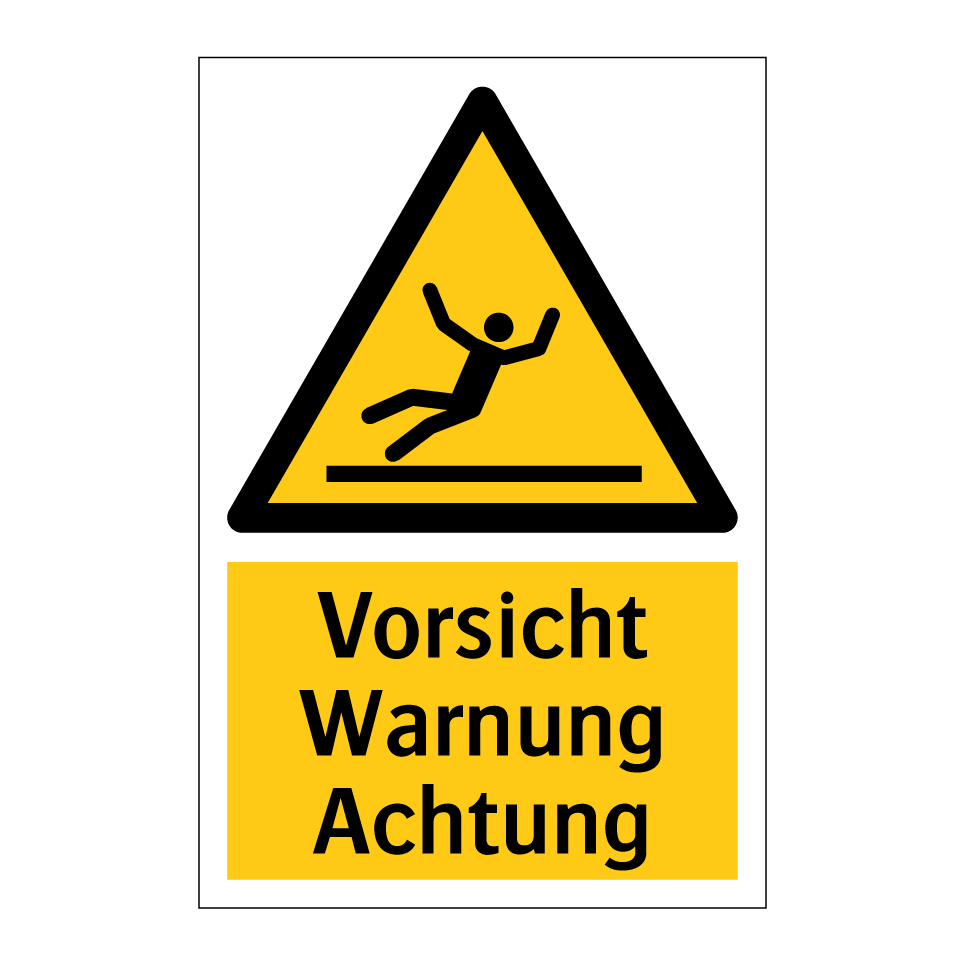 Vorsicht Warnung Achtung