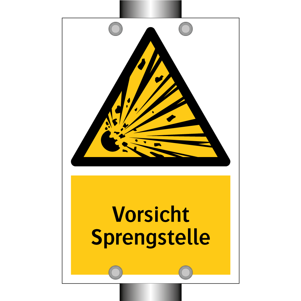 Vorsicht Sprengstelle