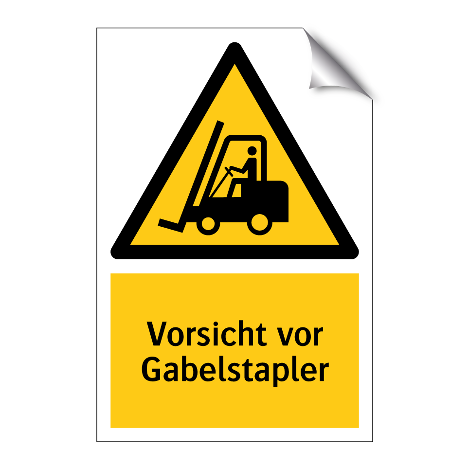 Vorsicht vor Gabelstapler
