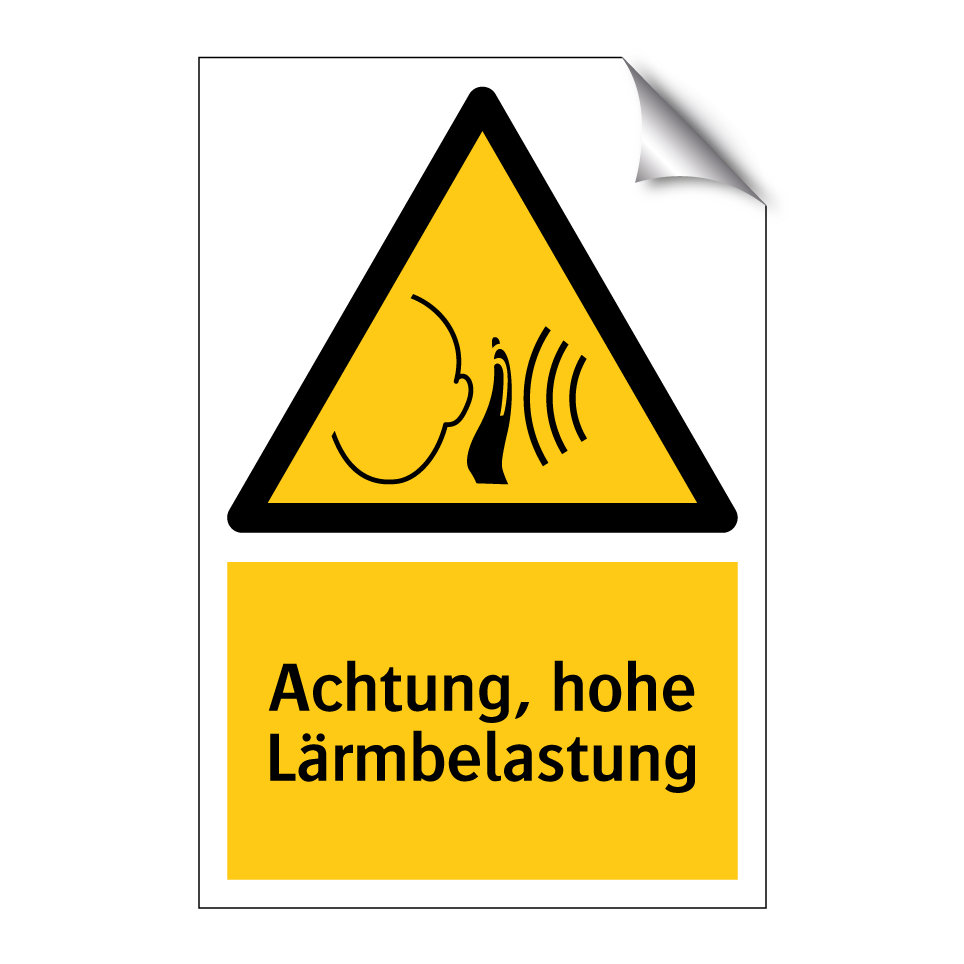 Achtung, hohe Lärmbelastung