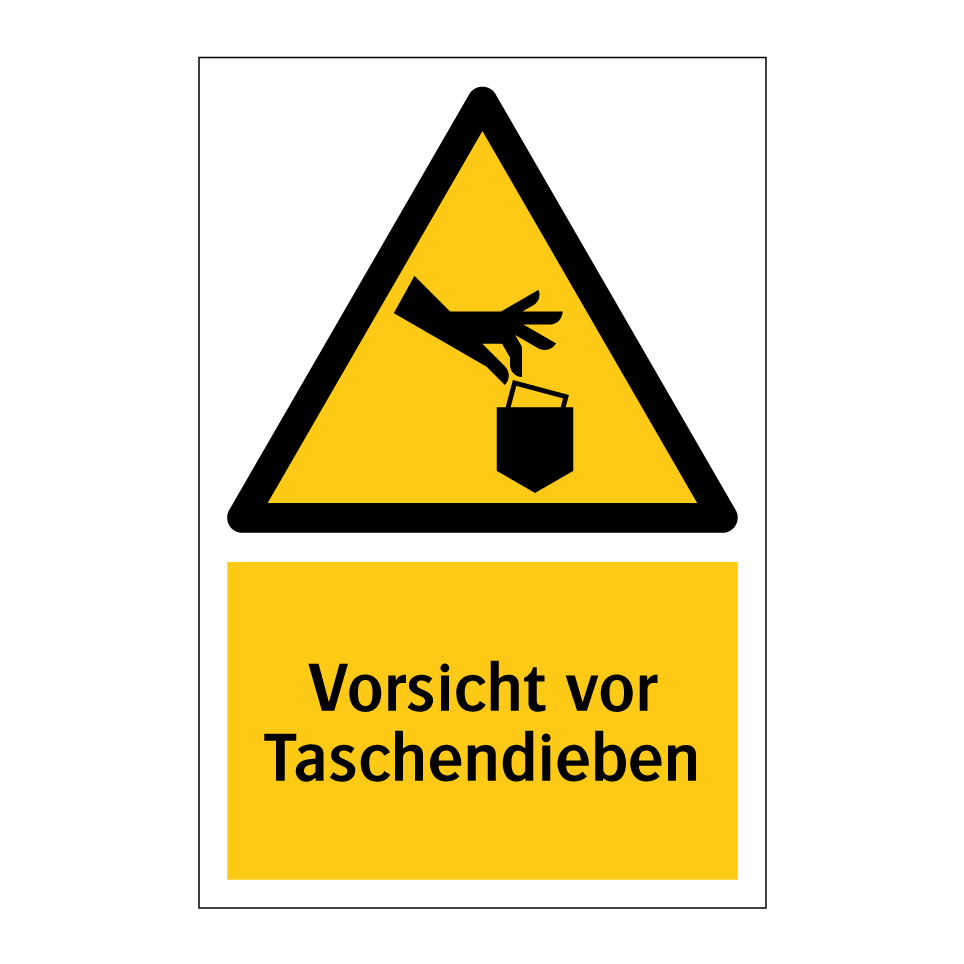 Vorsicht vor Taschendieben