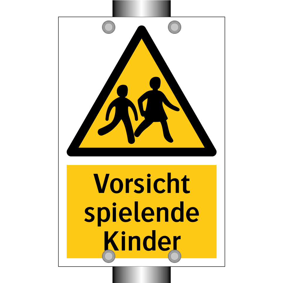Vorsicht spielende Kinder