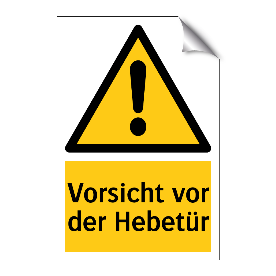 Vorsicht vor der Hebetür