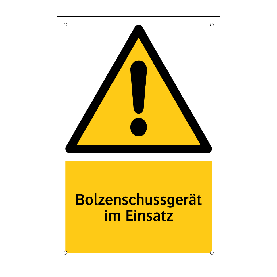 Bolzenschussgerät im Einsatz