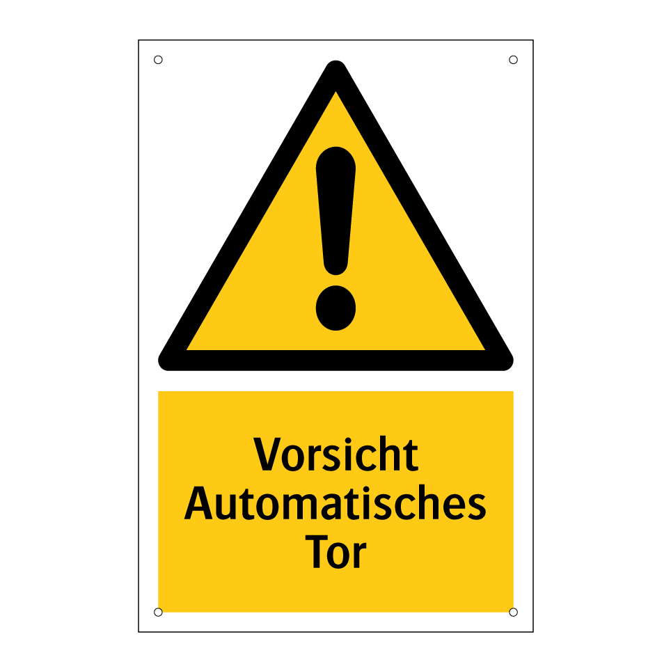 Vorsicht Automatisches Tor