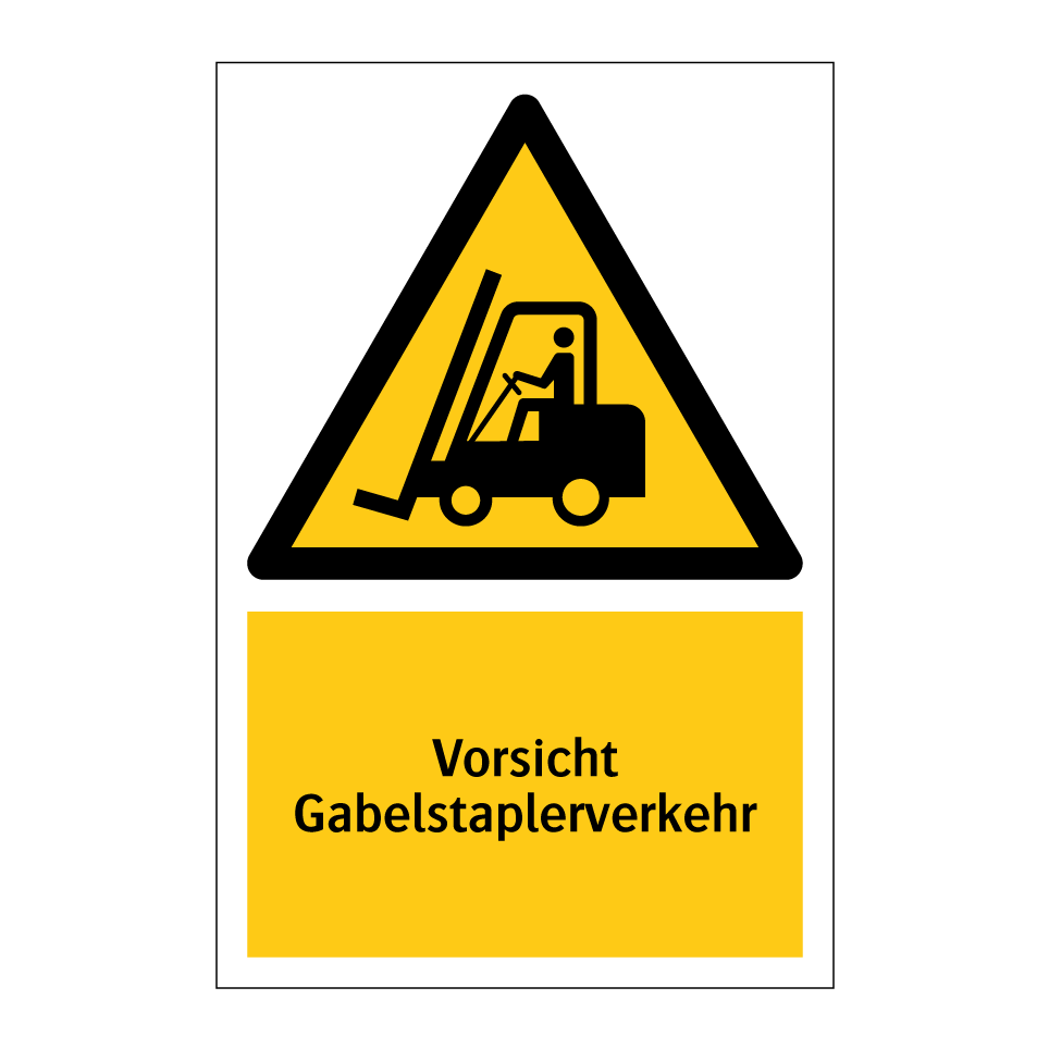 Vorsicht Gabelstaplerverkehr
