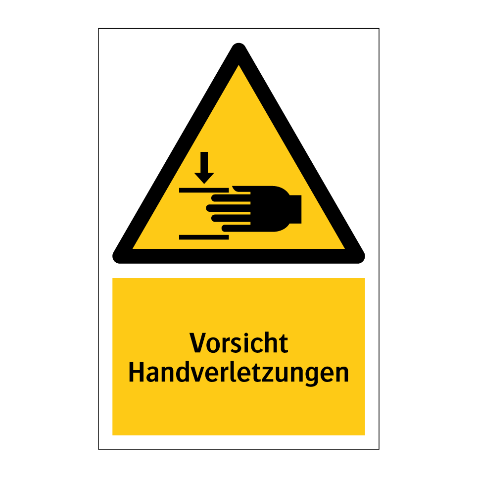 Vorsicht Handverletzungen