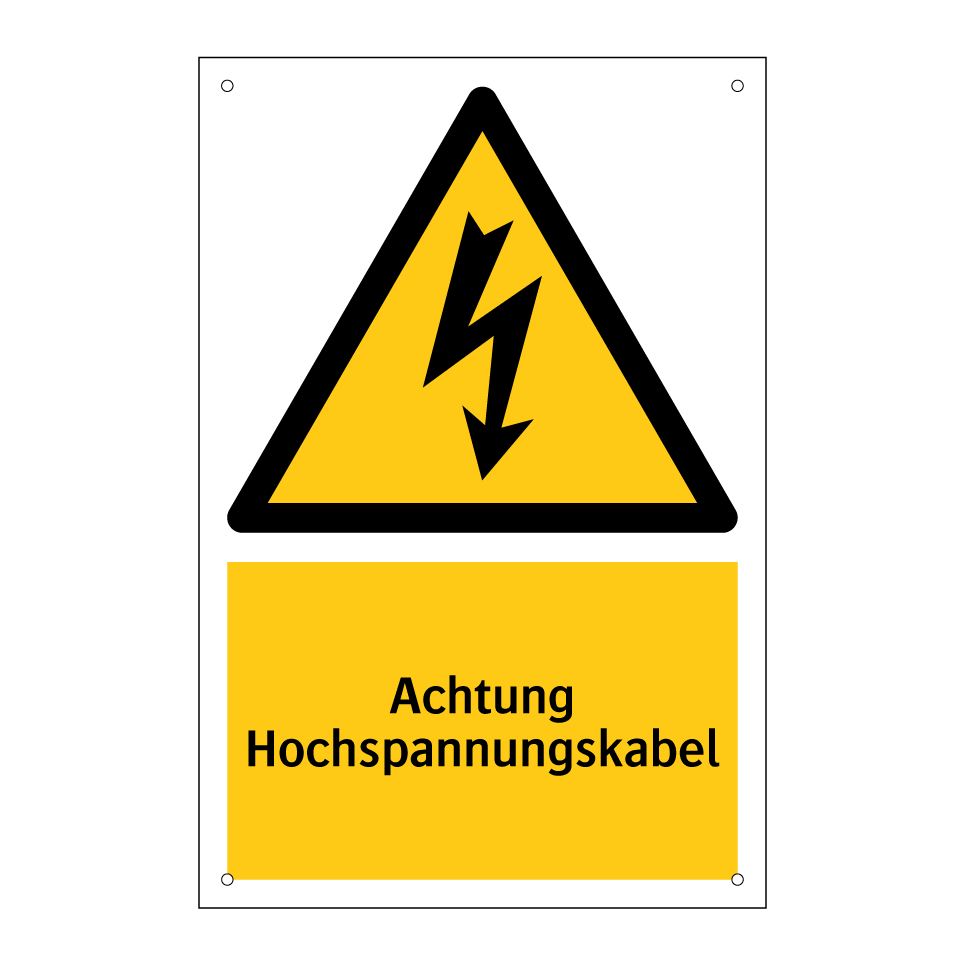 Achtung Hochspannungskabel