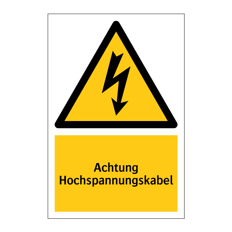 Achtung Hochspannungskabel