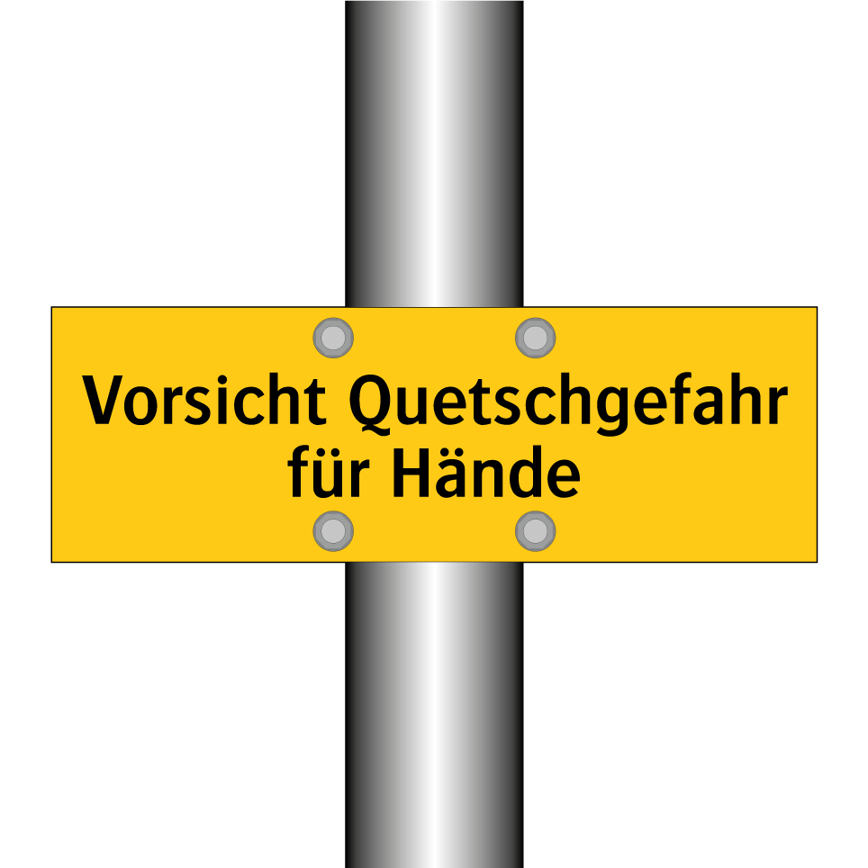 Vorsicht Quetschgefahr für Hände