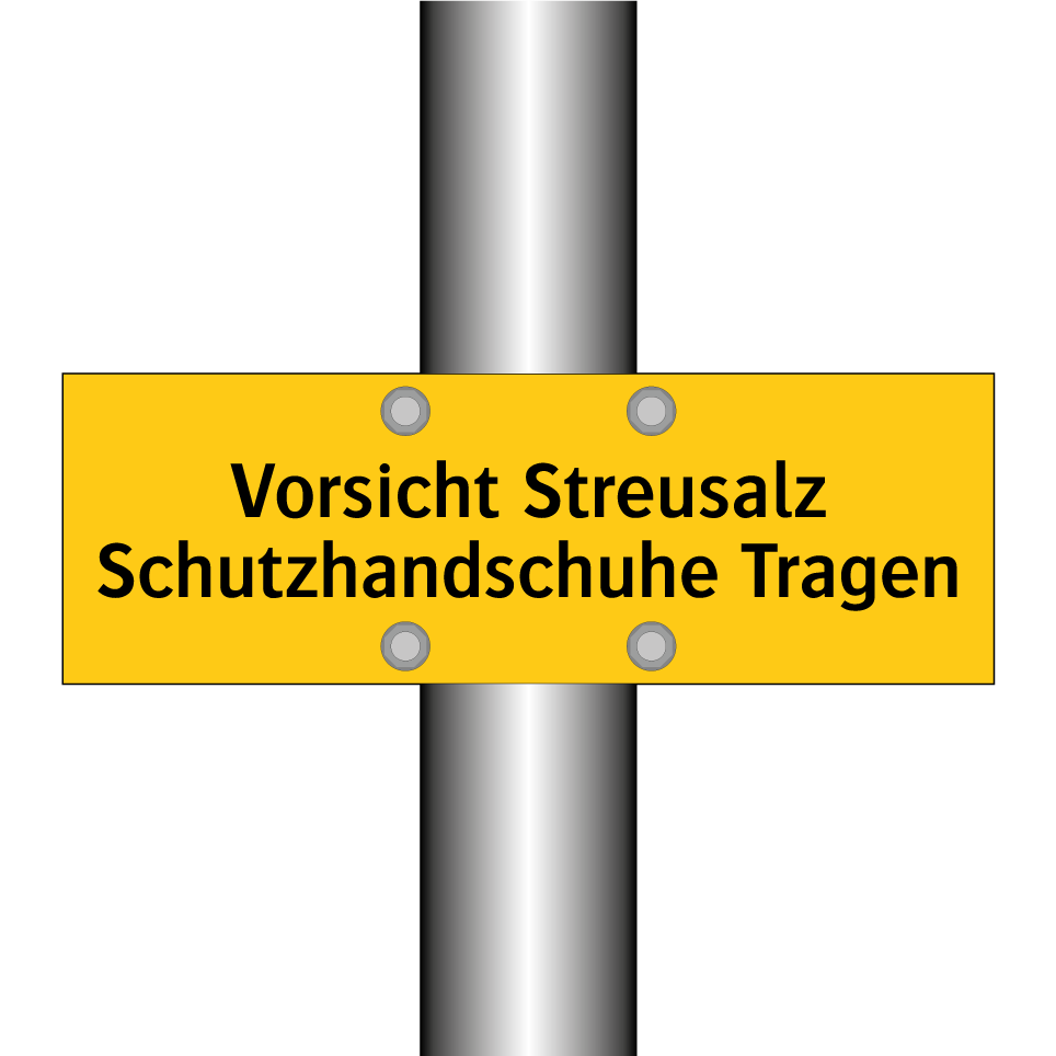 Vorsicht Streusalz Schutzhandschuhe Tragen