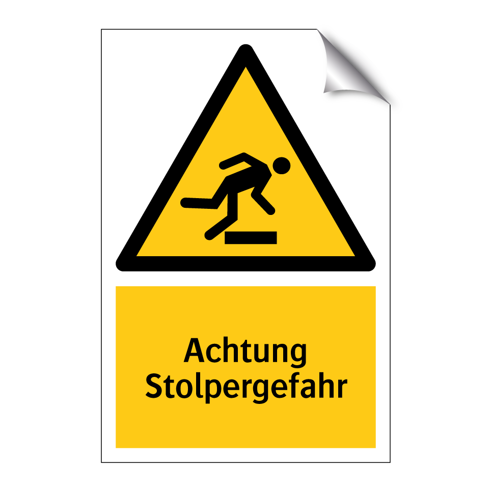 Achtung Stolpergefahr