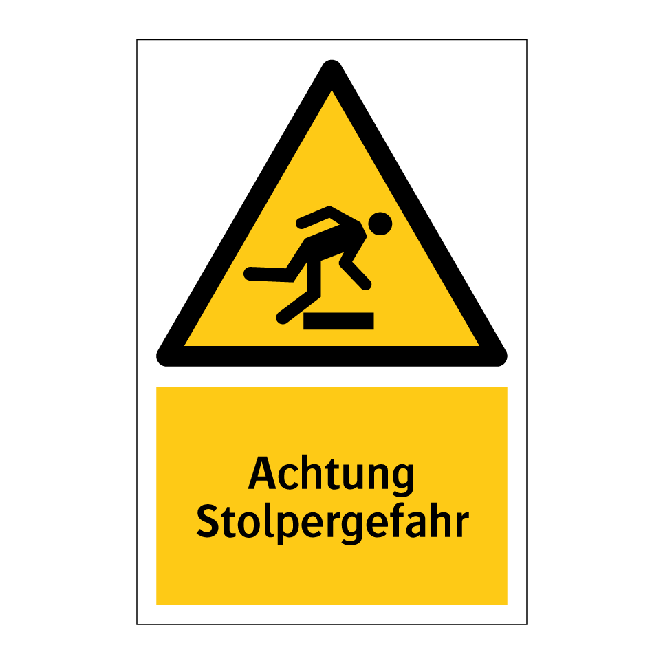 Achtung Stolpergefahr