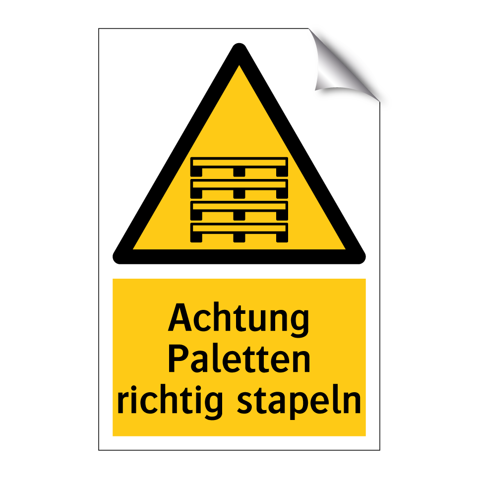 Achtung Paletten richtig stapeln