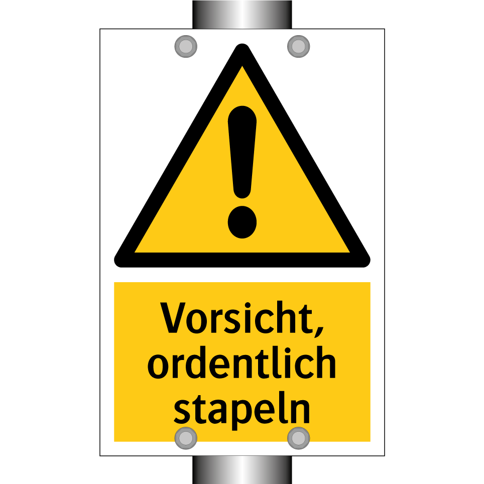 Vorsicht, ordentlich stapeln