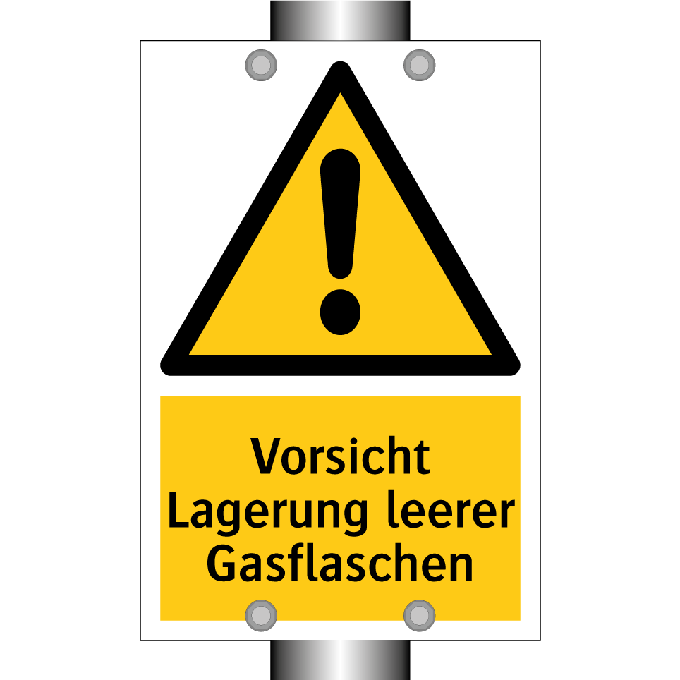 Vorsicht Lagerung leerer Gasflaschen