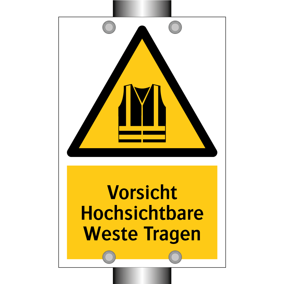 Vorsicht Hochsichtbare Weste Tragen