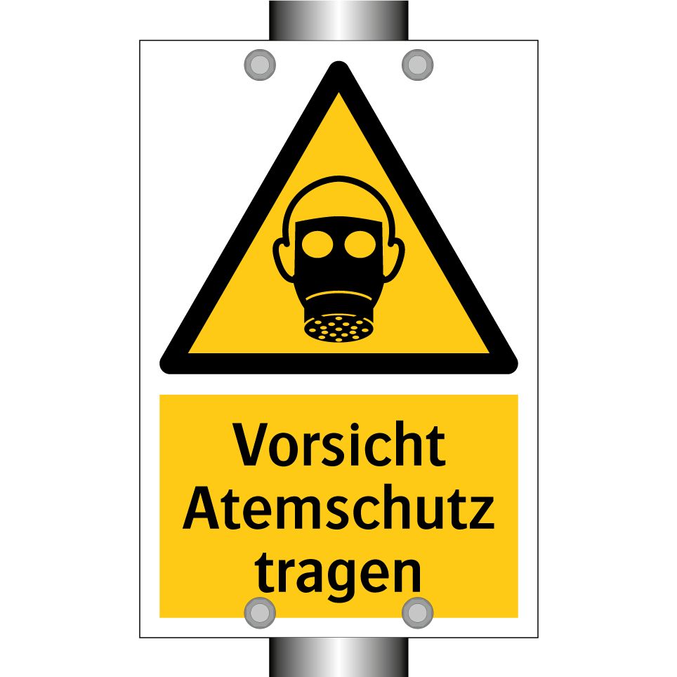 Vorsicht Atemschutz tragen