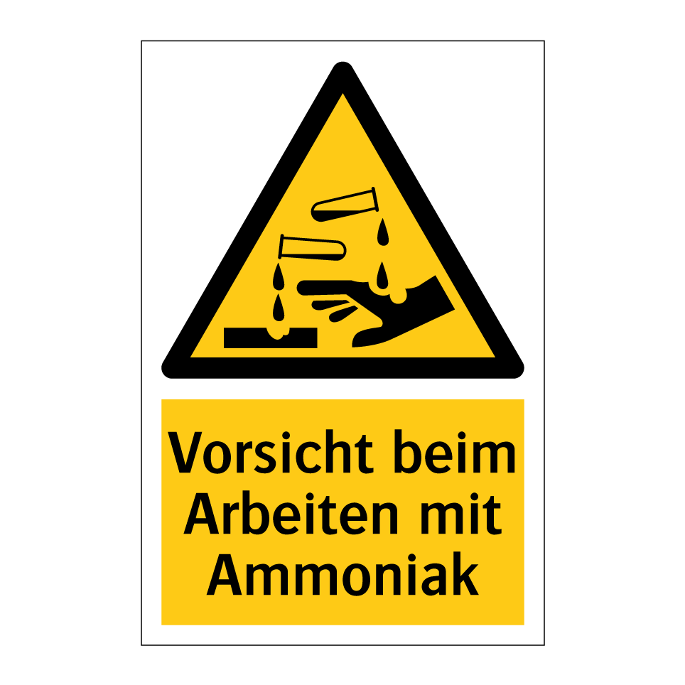Vorsicht beim Arbeiten mit Ammoniak