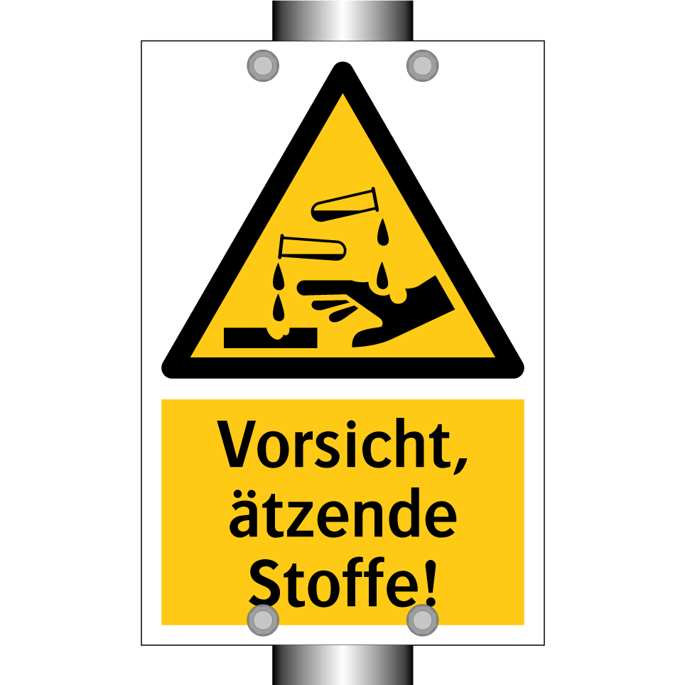 Vorsicht, ätzende Stoffe!